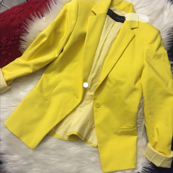 Zara Jackets & Blazers - Zara yellow blazer